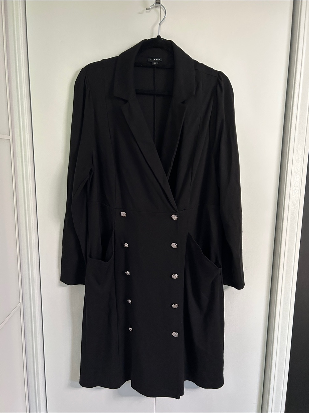 torrid Black Double-Breasted Tuxedo Dress